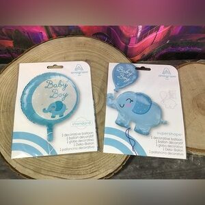 Baby boy elephant standard and supershape balloon-NEW